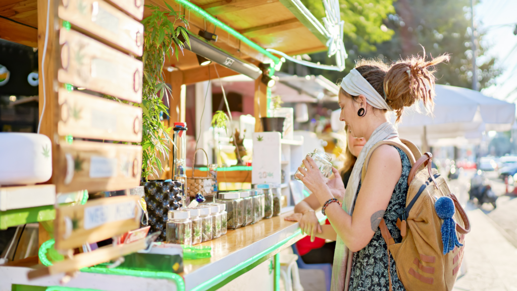 In New Jersey for cannabis lovers... two people enjoying cannabis tourism